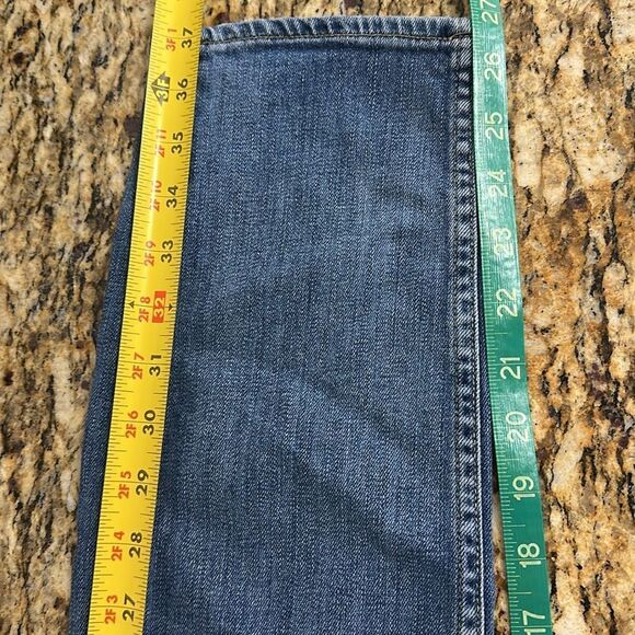 Paige Carter Slim Mid Rise Distressed Cotton Blend Blue Jeans Size 30 - Picture 10 of 11
